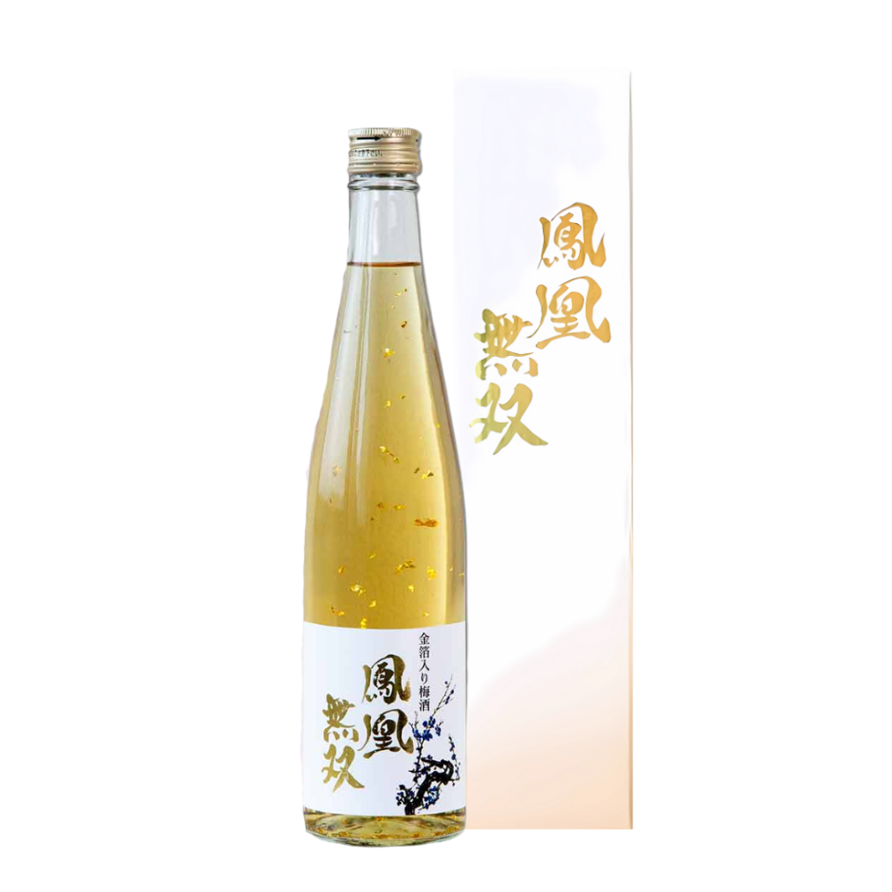 鳳凰無双金箔梅酒500ml(珍珠白盒裝)