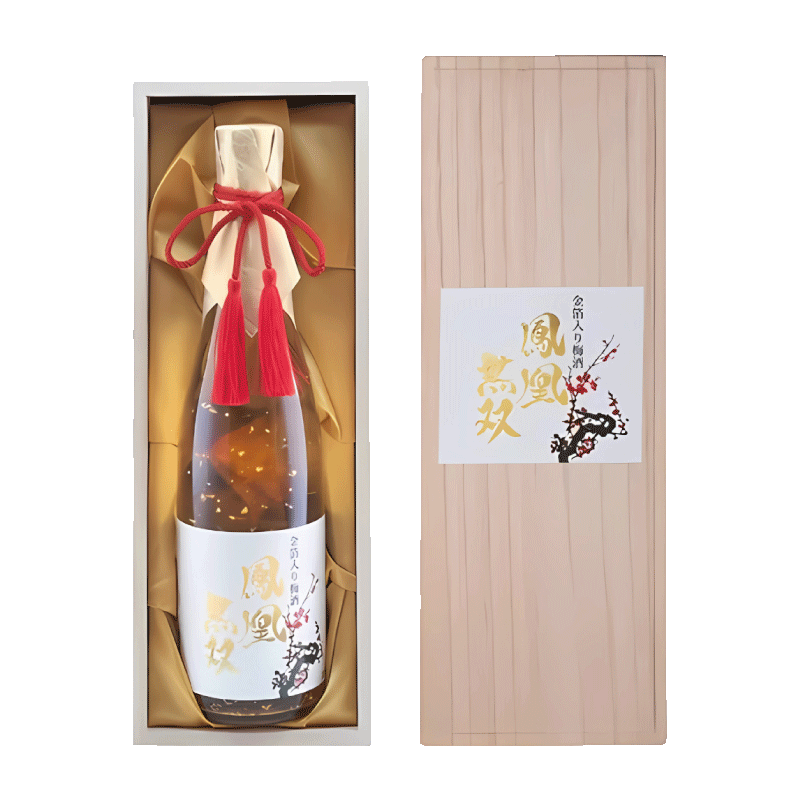 【麻原】鳳凰無双金箔梅酒木盒版
